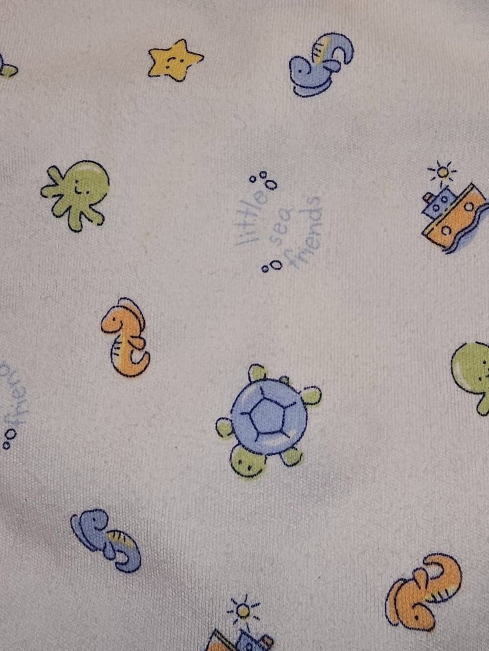 Carter's Baby Pajamas 3-6M Sea Turtle Ocean Animals Long Sleeve Green Snap